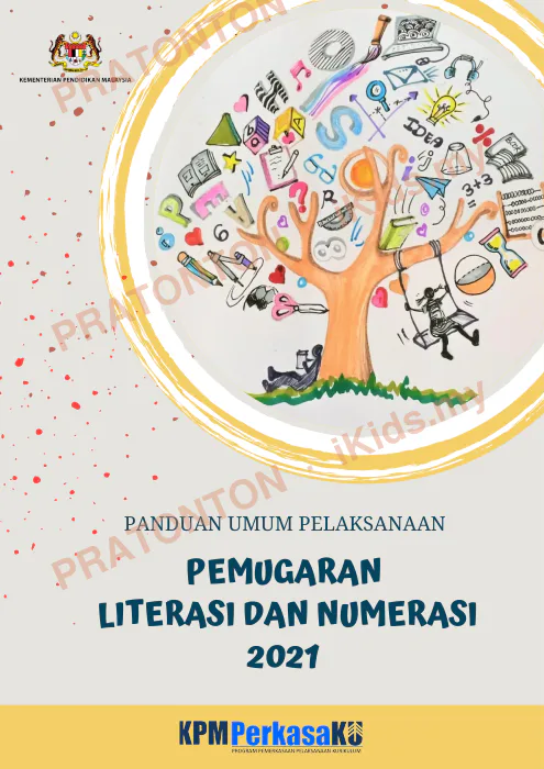 Pratonton muka 1 lembaran Panduan Umum Pelaksanaan Pemugaran Literasi dan Numerasi 2021 — Bahasa Melayu Tahun 6