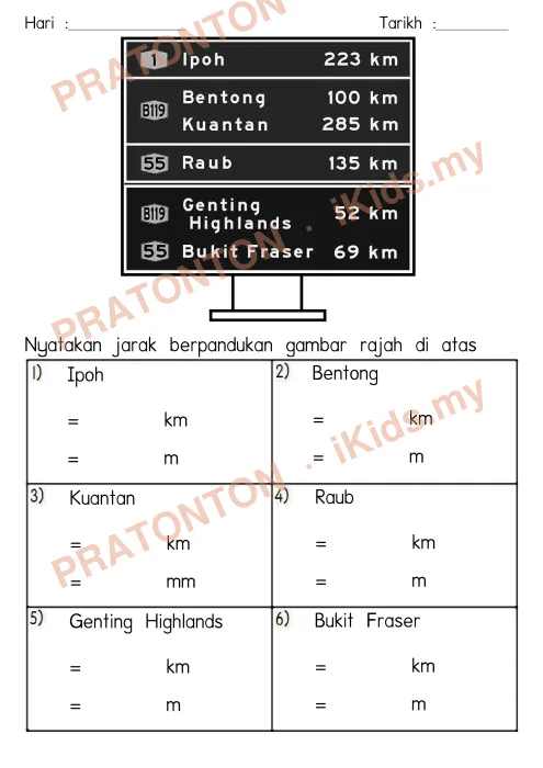 Pratonton muka 2 lembaran Part 1 Panjang Jisim Isipadu Cecair — Matematik Tahun 4