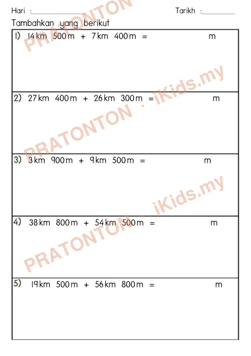 Pratonton muka 1 lembaran Part 2 Panjang Jisim Isipadu Cecair — Matematik Tahun 4