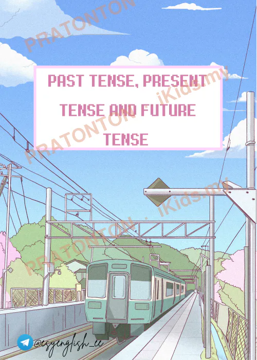 Pratonton muka 1 lembaran PAST TENSE, PRESENT — Bahasa Inggeris Tahun 1