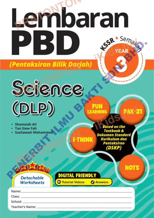 Pratonton muka 1 lembaran PBD Sains — Sains Tahun 3
