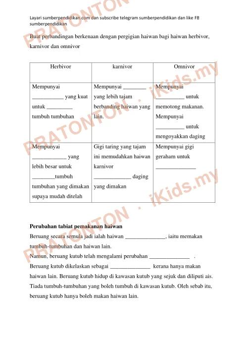 Pratonton muka 4 lembaran PBD Sains — Sains Tahun 3