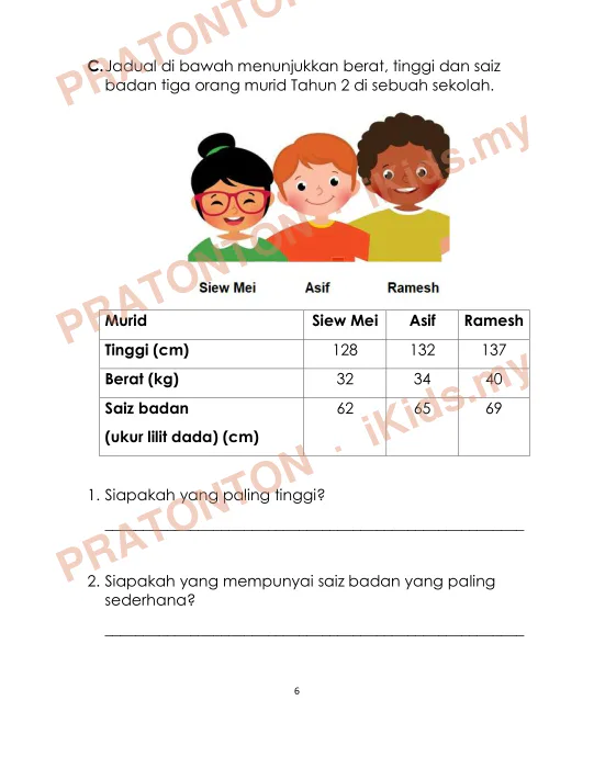 Pratonton muka 6 lembaran PENTAKSIRAN AKHIR TAHUN — Sains Tahun 2