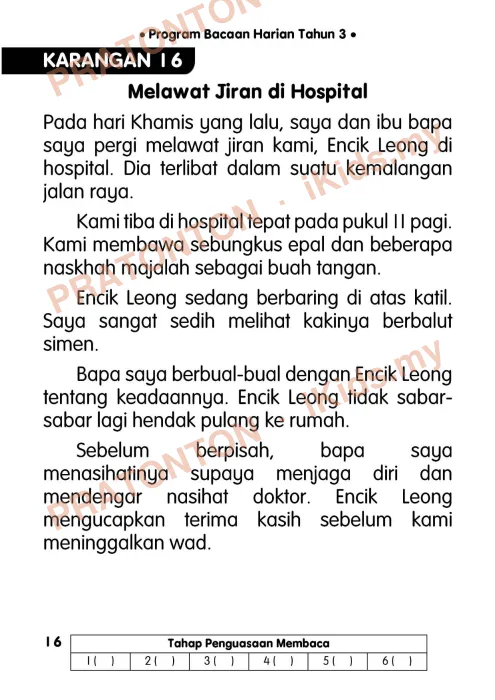 Pratonton muka 20 lembaran Penulisan Bahasa Melayu — Bahasa Melayu Tahun 3