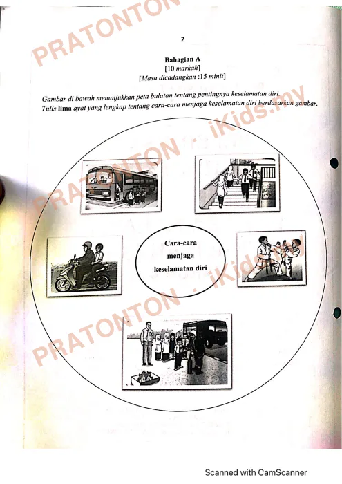 Pratonton muka 1 lembaran Penulisan Bahasa Melayu — Bahasa Melayu Tahun 4