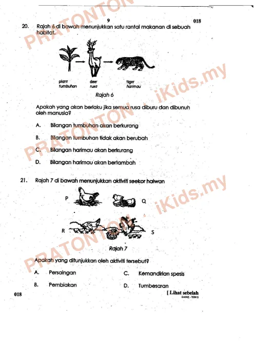 Pratonton muka 9 lembaran Peperiksaan Pertengahan Tahun 2015 — Sains Tahun 5 — Sains Tahun 5