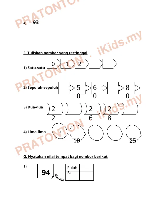 Pratonton muka 6 lembaran PEPERIKSAAN SEMESTER 2, 2016 — Matematik Tahun 1