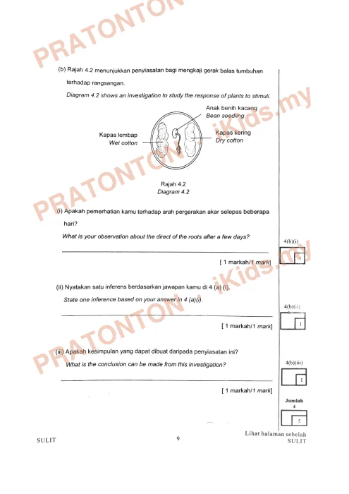 Pratonton muka 9 lembaran Percubaan UPSR 2018 Kedah — Sains Kertas 2 — Sains Tahun 6