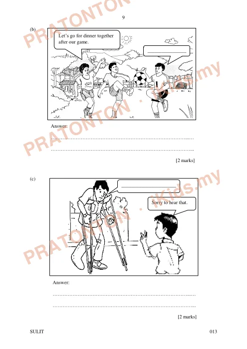 Pratonton muka 8 lembaran Percubaan UPSR Kota Tinggi 2019 — Bahasa Inggeris Pemahaman (Set 1) — Bahasa Inggeris Tahun 6