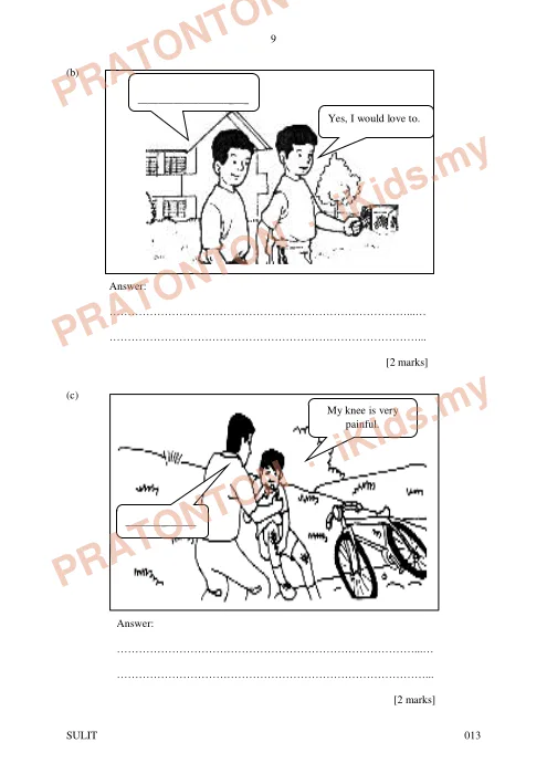 Pratonton muka 8 lembaran Percubaan UPSR Kota Tinggi 2019 — Bahasa Inggeris Pemahaman (Set 2) — Bahasa Inggeris Tahun 6