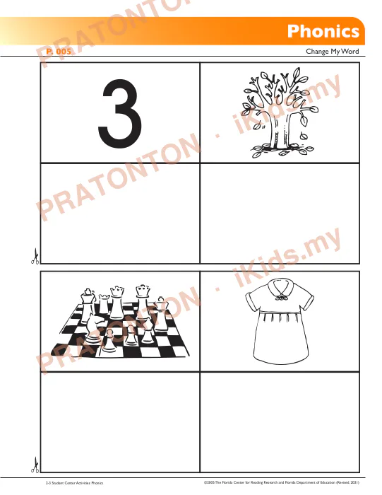 Pratonton muka 6 lembaran Phonics — Bahasa Inggeris Tahun 2