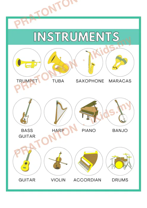 Pratonton muka 1 lembaran Poster Alat Muzik — Sosial & Emosi Anak Istimewa