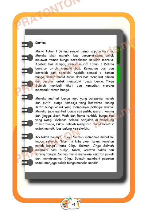 Pratonton muka 58 lembaran PROGRAM TRANSISI — Matematik Tahun 1