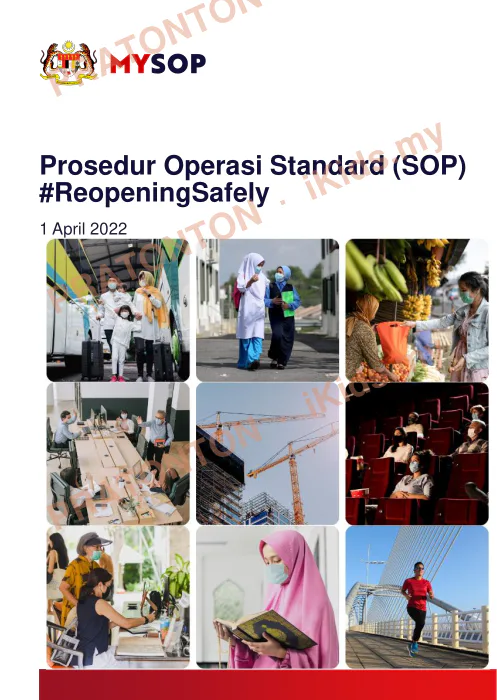 Pratonton muka 1 lembaran Prosedur Operasi Standard (SOP) — Bahasa Melayu Tahun 1