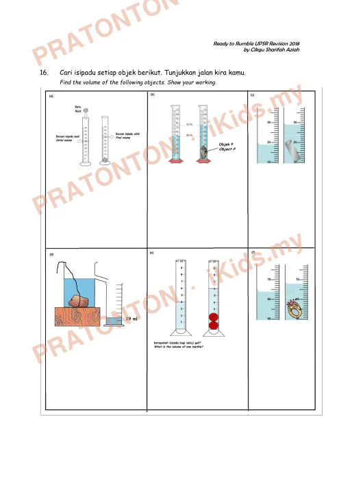Pratonton muka 5 lembaran Ready to Rumble UPSR 2018 — Sains: Pengukuran — Sains Tahun 6