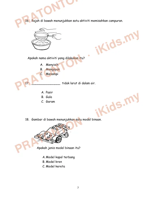 Pratonton muka 7 lembaran REVISI AKHIR TAHUN (OKTOBER 2025) — Sains Tahun 2