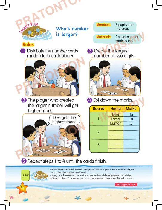 Pratonton muka 61 lembaran RUKUN NEGARA — Matematik Tahun 1