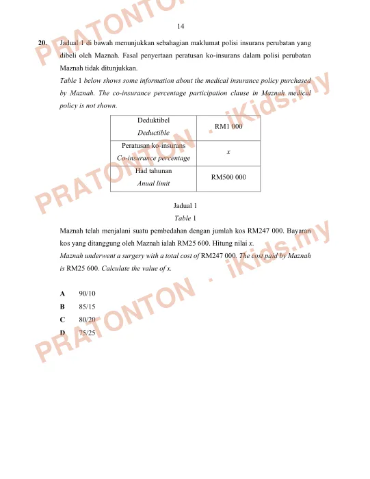 Pratonton muka 13 lembaran RUMUS MATEMATIK — Matematik Tahun 1