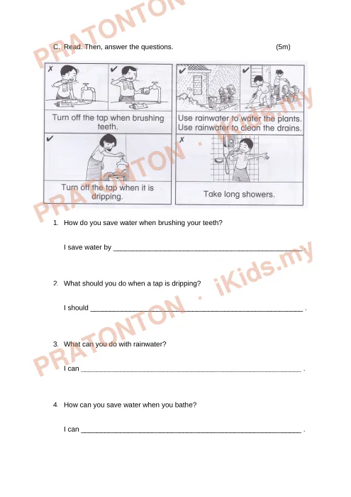 Pratonton muka 3 lembaran SECTION B (20 MARKS) — Bahasa Inggeris Tahun 2