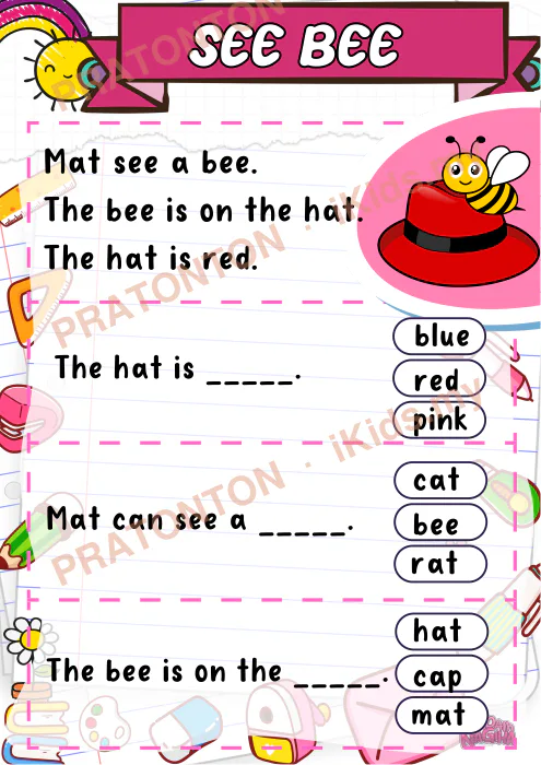 Pratonton muka 1 lembaran SEE BEE — Bahasa Inggeris Tahun 1