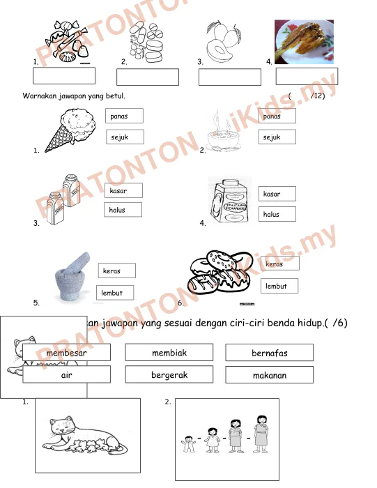 Pratonton muka 5 lembaran SK TAMAN DAYA 2 — Sains Tahun 1