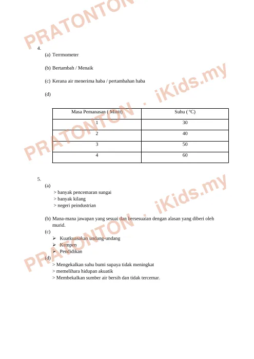 Pratonton muka 3 lembaran Skema Jawapan AR 1 PPD Julau 2016 — Sains Kertas 1 — Sains Tahun 6
