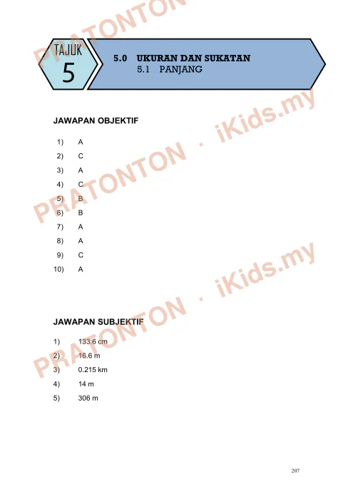 Pratonton muka 17 lembaran Skema Jawapan Modul Matematik Tahun 5 — Matematik Tahun 5