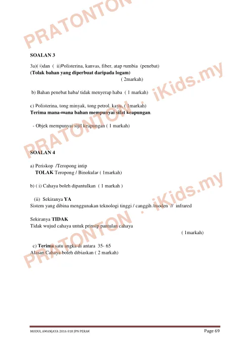 Pratonton muka 2 lembaran Skema Sains 2 — Sains Tahun 4