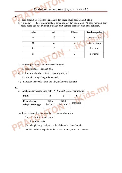 Pratonton muka 4 lembaran Skema Sains — Sains Tahun 4
