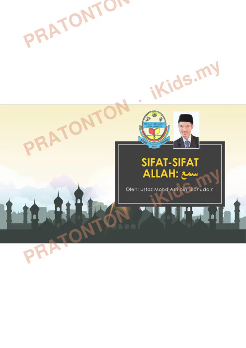 Pratonton muka 1 lembaran Slaid Akidah — Sifat Allah: Sama' — Pendidikan Islam Tahun 6