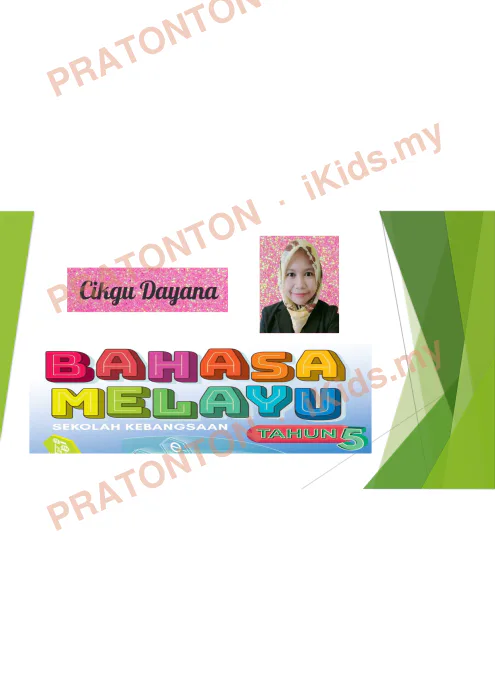 Pratonton muka 1 lembaran Slaid Bahasa Melayu Tahun 5 — Bidang Tatabahasa — Bahasa Melayu Tahun 5