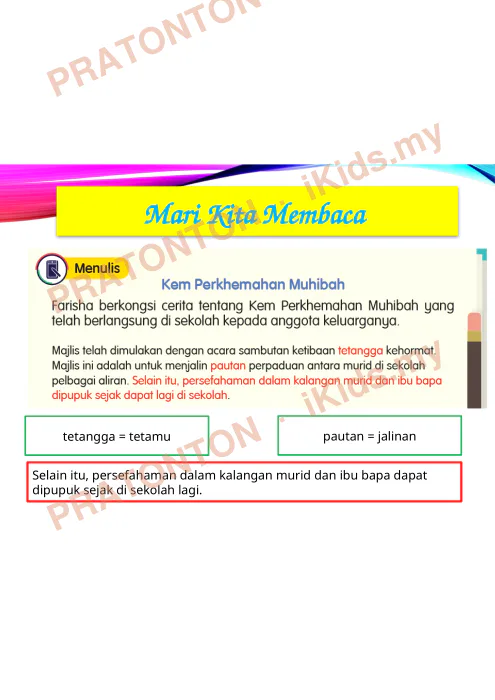 Pratonton muka 4 lembaran Slaid Bahasa Melayu Tahun 5 — Objektif Pembelajaran (Set 2) — Bahasa Melayu Tahun 5