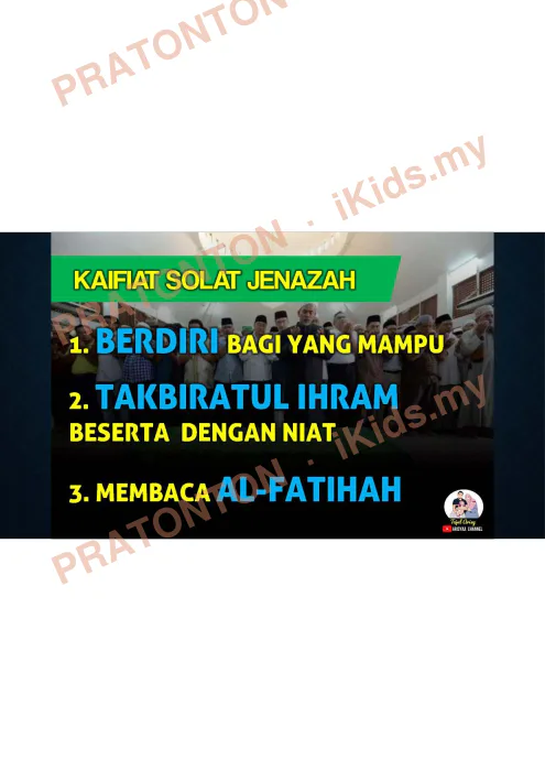 Pratonton muka 12 lembaran Slaid Ibadah Tahun 6 — Solat Jenazah — Pendidikan Islam Tahun 6