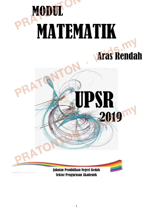 Pratonton muka 1 lembaran Soalan Matematik (3) UPSR — Matematik Tahun 6