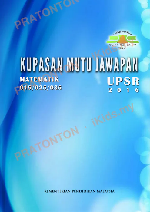 Pratonton muka 1 lembaran Soalan Matematik (6) UPSR — Sosial & Emosi Anak Istimewa