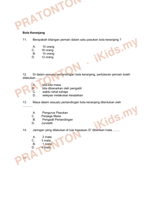 Pratonton muka 3 lembaran Soalan PKSR 2 — Pendidikan Jasmani Tahun 6 (Kecergasan) — Pendidikan Kesihatan Tahun 6