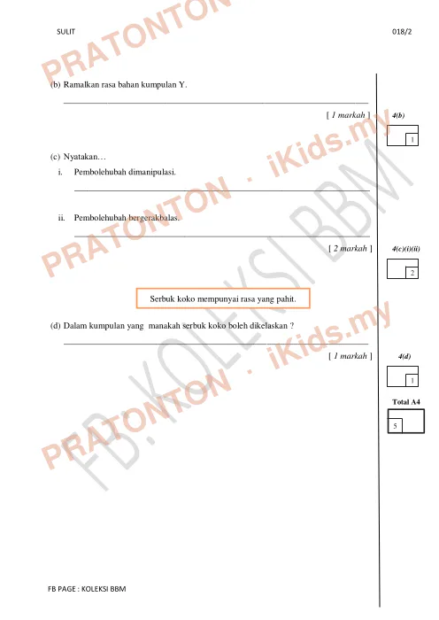 Pratonton muka 6 lembaran Soalan Ramalan UPSR 2016 — Sains Kertas 2 — Sains Tahun 6