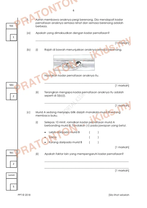 Pratonton muka 6 lembaran Soalan Sains — Sains Tahun 4