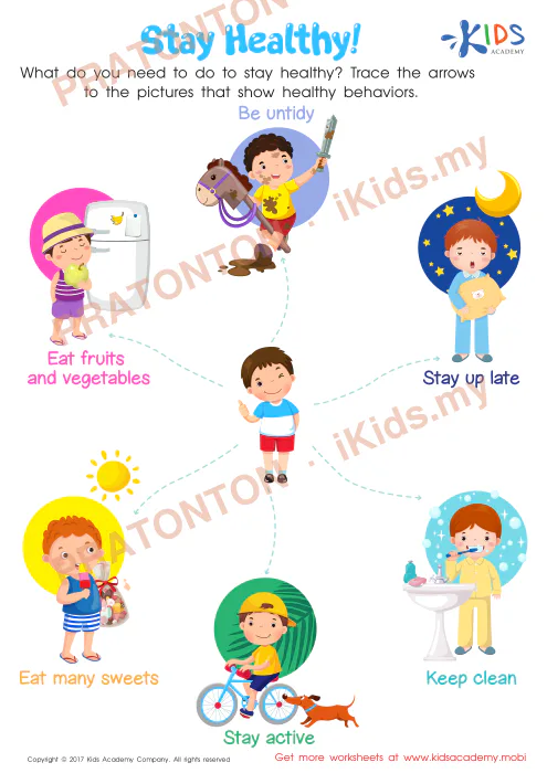 Pratonton muka 1 lembaran Stay Healthy! — Sains Tahun 2