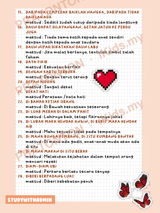 Pratonton muka 2 lembaran Studywithadmin — Bahasa Melayu Tahun 1