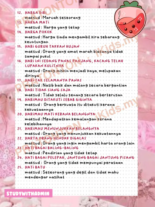 Pratonton muka 2 lembaran Studywithadmin — Bahasa Melayu Tahun 1
