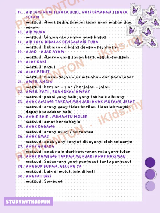Pratonton muka 2 lembaran Studywithadmin — Bahasa Melayu Tahun 1