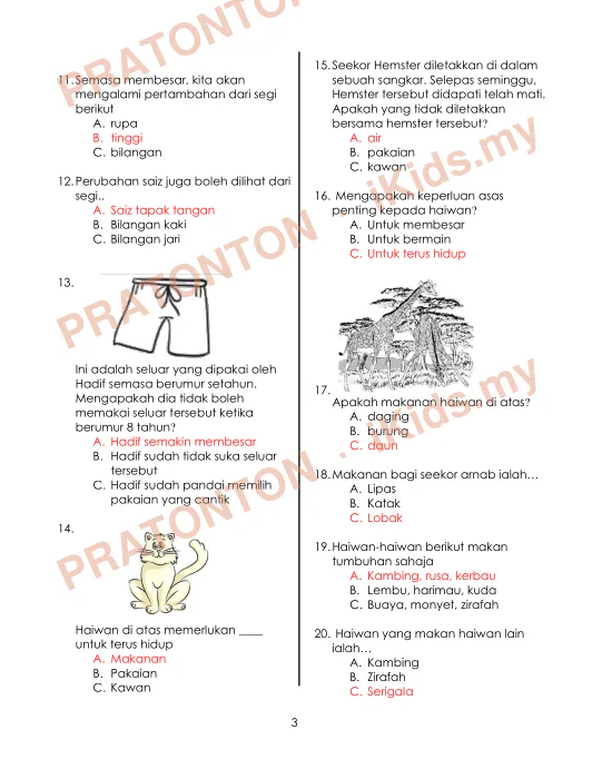 Pratonton muka 3 lembaran SULIT — Sains Tahun 2