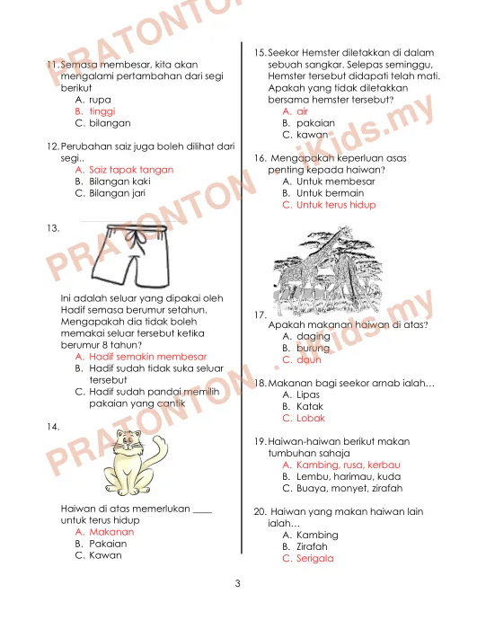 Pratonton muka 3 lembaran SULIT — Sains Tahun 2
