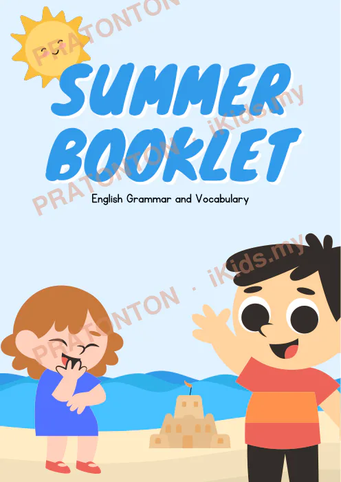 Pratonton muka 1 lembaran SUMMER — Bahasa Inggeris Tahun 1