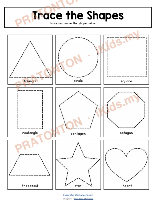 Pratonton muka 1 lembaran SuperStarWorksheets.com — Matematik Tahun 1