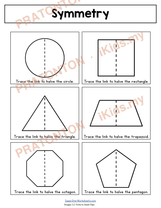 Pratonton muka 1 lembaran Symmetry — Matematik Tahun 1