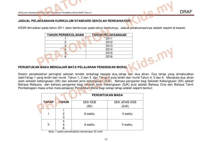 Pratonton muka 19 lembaran Tahun 6 - Pendidikan Moral 2013 — Pendidikan Moral Tahun 6