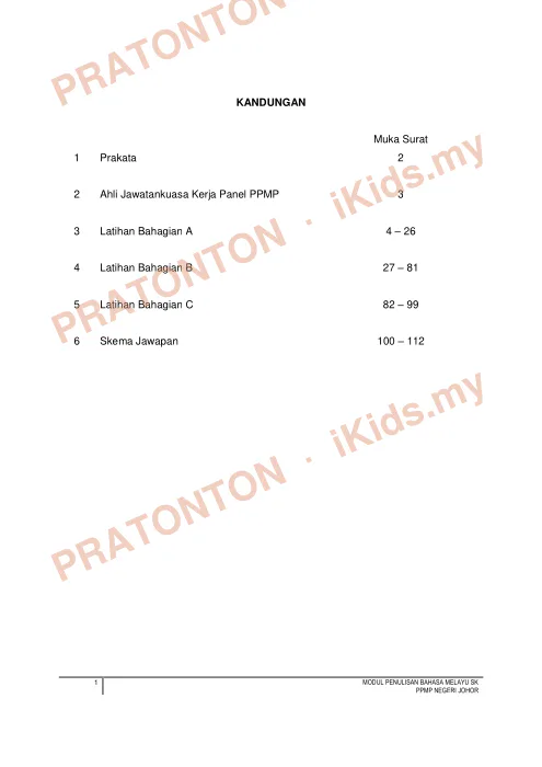 Pratonton muka 1 lembaran Teknik Mudah Membina Karangan — Modul Do Re Me — Bahasa Melayu Tahun 6