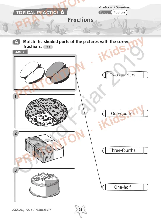 Pratonton muka 1 lembaran TOPICAL PRACTICE 6 — Matematik Tahun 1